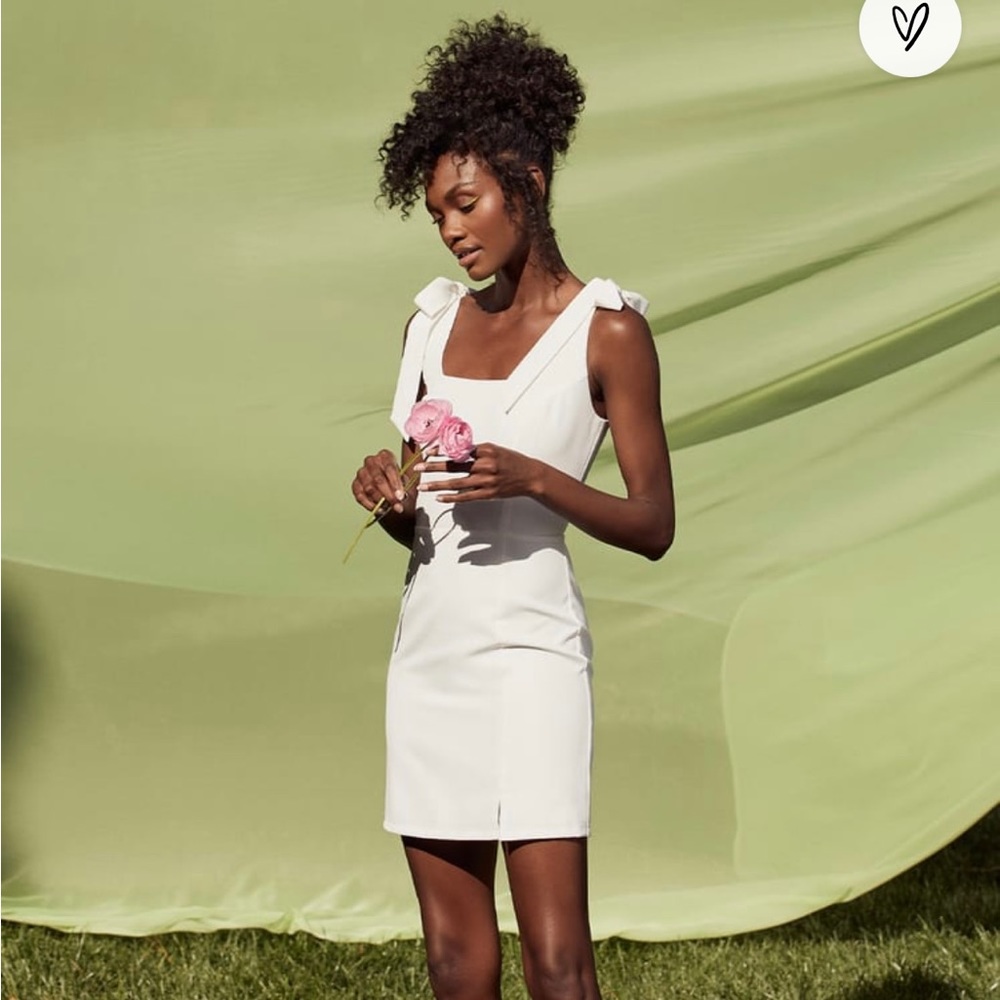 Lulus Your Sweetie White Tie-Strap Mini Dress